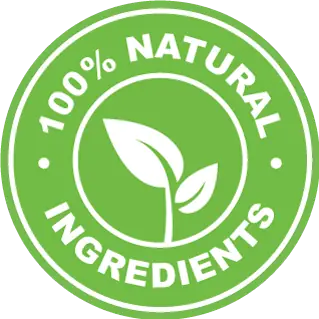 100 percent natural ingredients badge